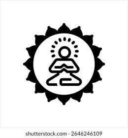 Vector multi color icon for spiritual well being