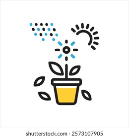 Vector multi color icon for spring