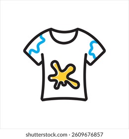 Vector multi color icon for stained tshirt