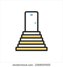 Vector multi color icon for stairs