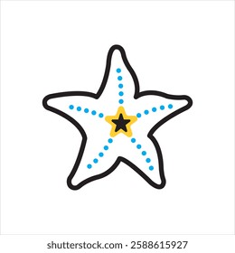 Vector multi color icon for starfish