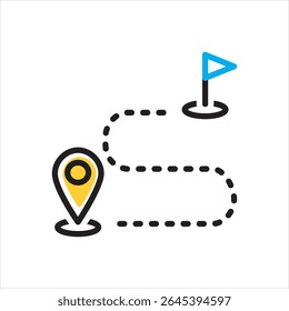 Ícone de vetor com várias cores para iniciar