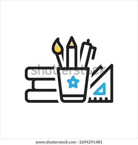 Vector multi color icon for stationery