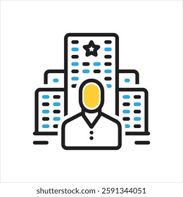 Vector multi color icon for stay