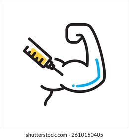 Vector multi color icon for steroid