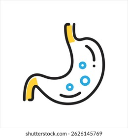 Vector multi color icon for stomach