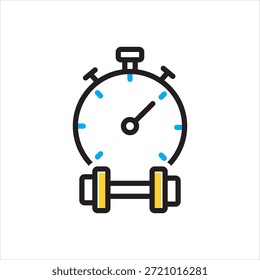 Icono multicolor del Vector para el cronómetro