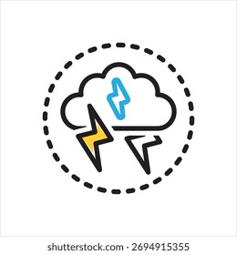 Vector icono multicolor para la tormenta