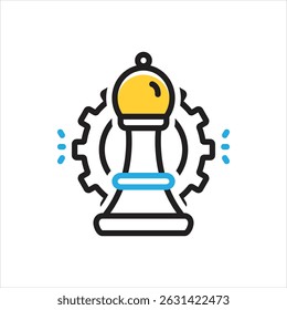 Vektor mehrfarbiges Symbol für strategische