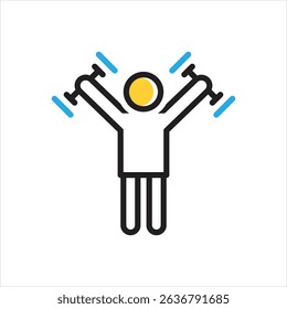 Vector multi color icon for strengthen