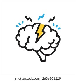 Vector multi color icon for stress