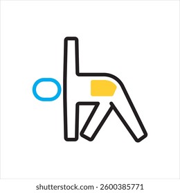 Vector multi color icon for stretch