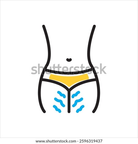 Vector multi color icon for stretch marks