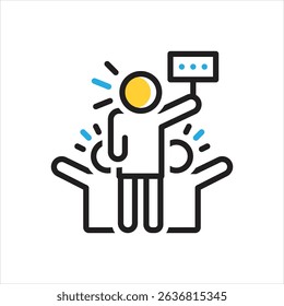 Vector multi color icon for strike