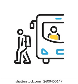 Vector multi color icon for student drop
