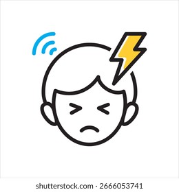 Vector multi color icon for suffer