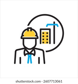 Vector multi color icon for superintendent
