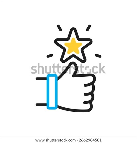 Vector multi color icon for superior