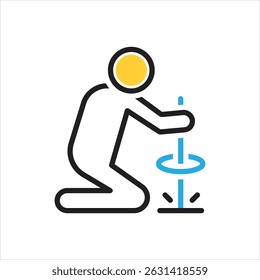 Vector multi color icon for survive