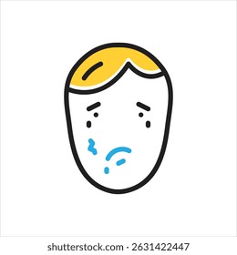 Vector multi color icon for suspect