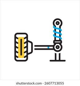 Vector multi color icon for suspension