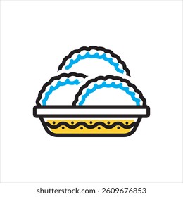 Vector multi color icon for sweet dish