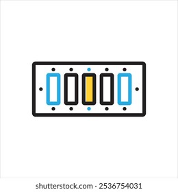 Ícone de vetor com várias cores para caixas de alternância