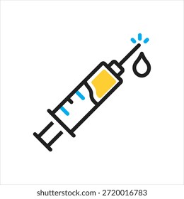 Vector multi color icon for syringe