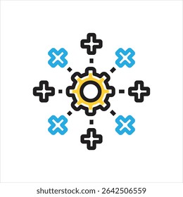 Vector multi color icon for system