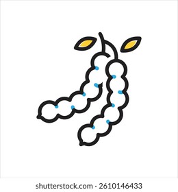 Vector multi color icon for tamarind