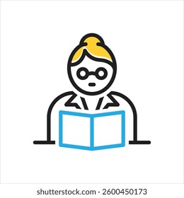 Vector multi color icon for teacher