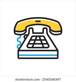 Vector multi color icon for telephone
