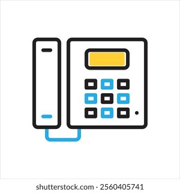 Vector multi color icon for telephone