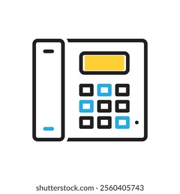 Vector multi color icon for telephone