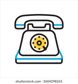 Vector multi color icon for telephone