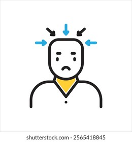 Vector multi color icon for tension