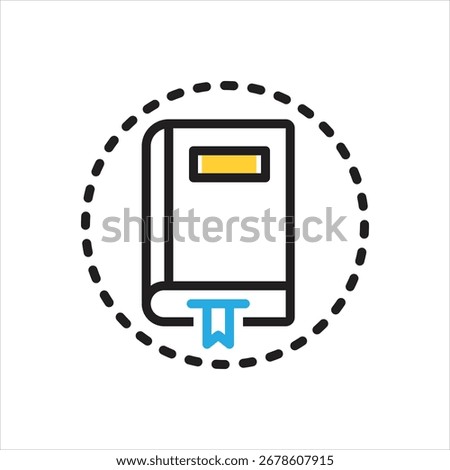 Vector multi color icon for textbooks