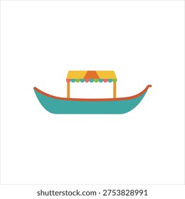 Vector multi color icon for Thai boat
