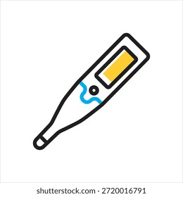Icono multicolor del Vector para el termómetro