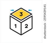 Vector multi color icon for third