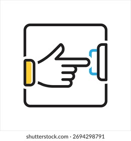 Vector multi color icon for this