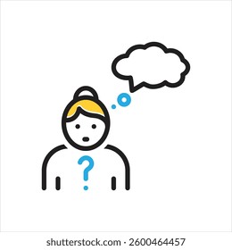 Vector multi color icon for thought