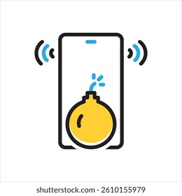 vector multi color icon for threat