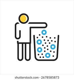 Vector icono multicolor para lanzar