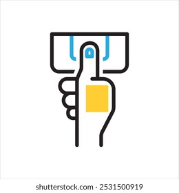 Vector multi color icon for Thumb