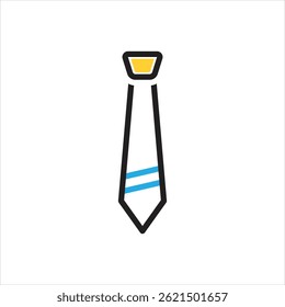 Vector multi color icon for tie