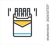 Vector multi color icon for tobacco