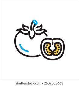 Vector multi color icon for tomatoes