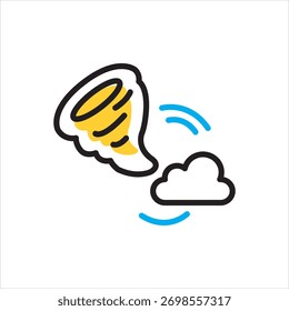Vector multi color icon for tornado