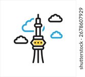 Vector multi color icon for toronto